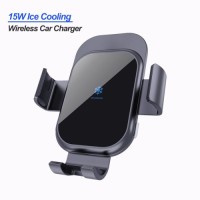 15W 2 Coils Semiconductor Refrigeration Wireless Car Charger Mount Holder for iPhone Samsung