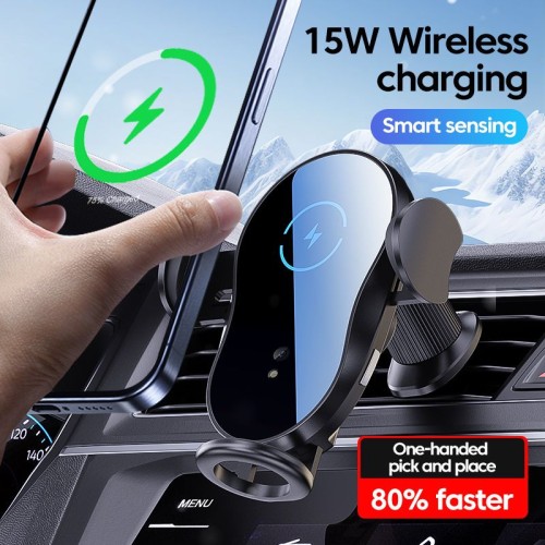 15W Wireless Car Charger Holder for iPhone Huawei Xiaomi Smart Mobile Phones