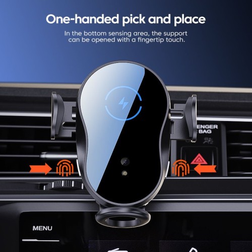 15W Wireless Car Charger Holder for iPhone Huawei Xiaomi Smart Mobile Phones