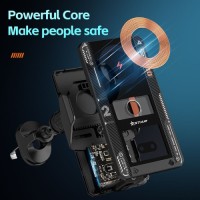 15W Qi Mecha Transparent Wireless Car Charger Holder Mount Charging for All Mobile Phones